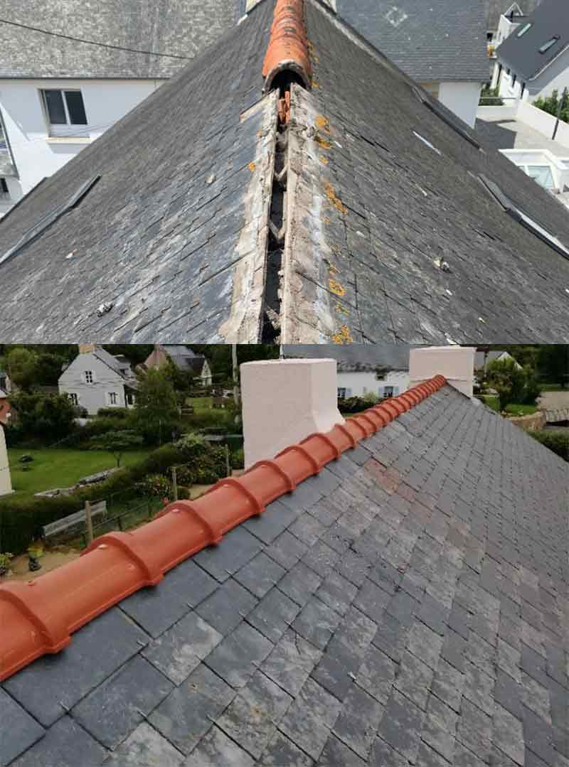 Pose de gouttières zinguerie à Lorient